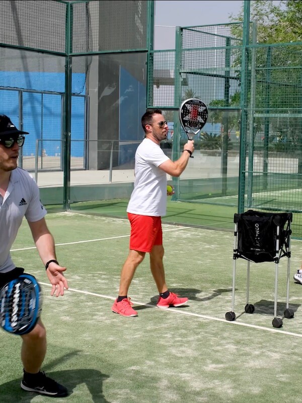 Padel high-five